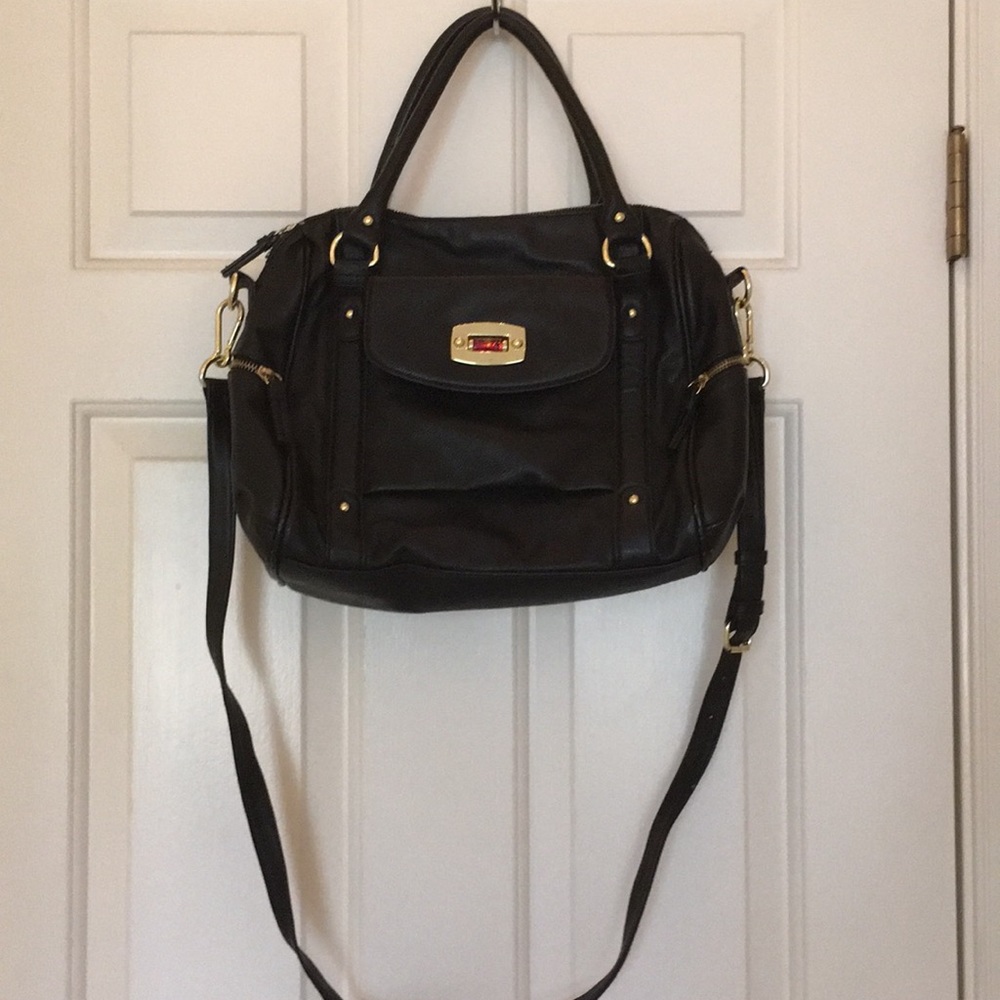 Black leather purse